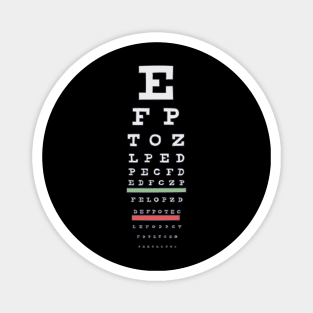 Ophthalmologist - Snellen Eye Chart - Visual Test Magnet